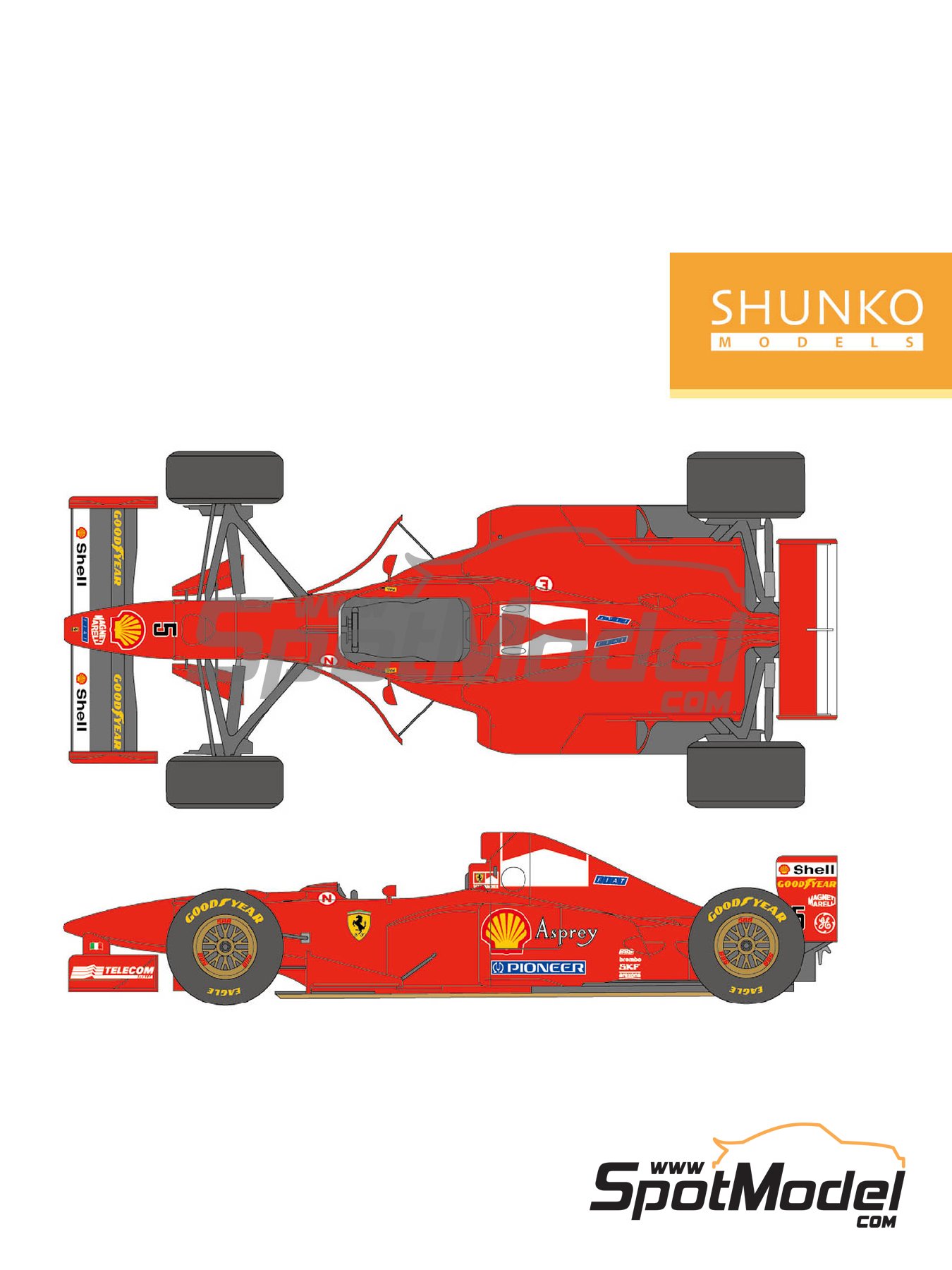 Shunko Models SHK-D415: Marking / livery 1/20 scale - Ferrari 310B